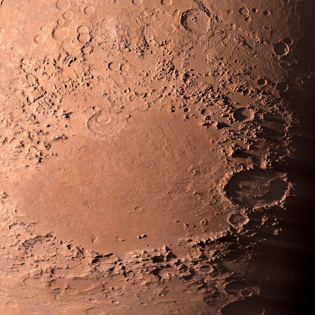Martian impact basin,artwork