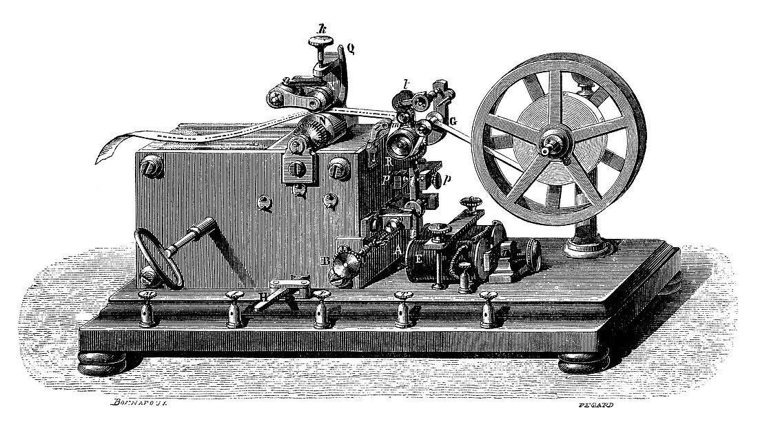 Morse telegraph receiver,19th century
