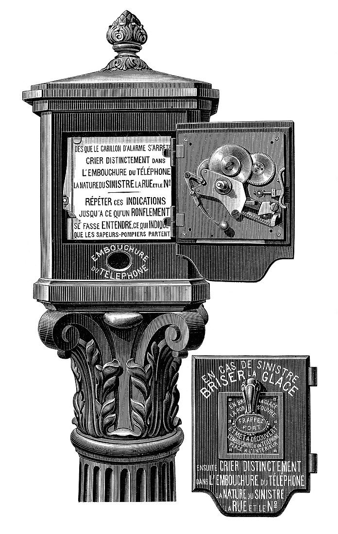 Fire alarm warning system,20th century