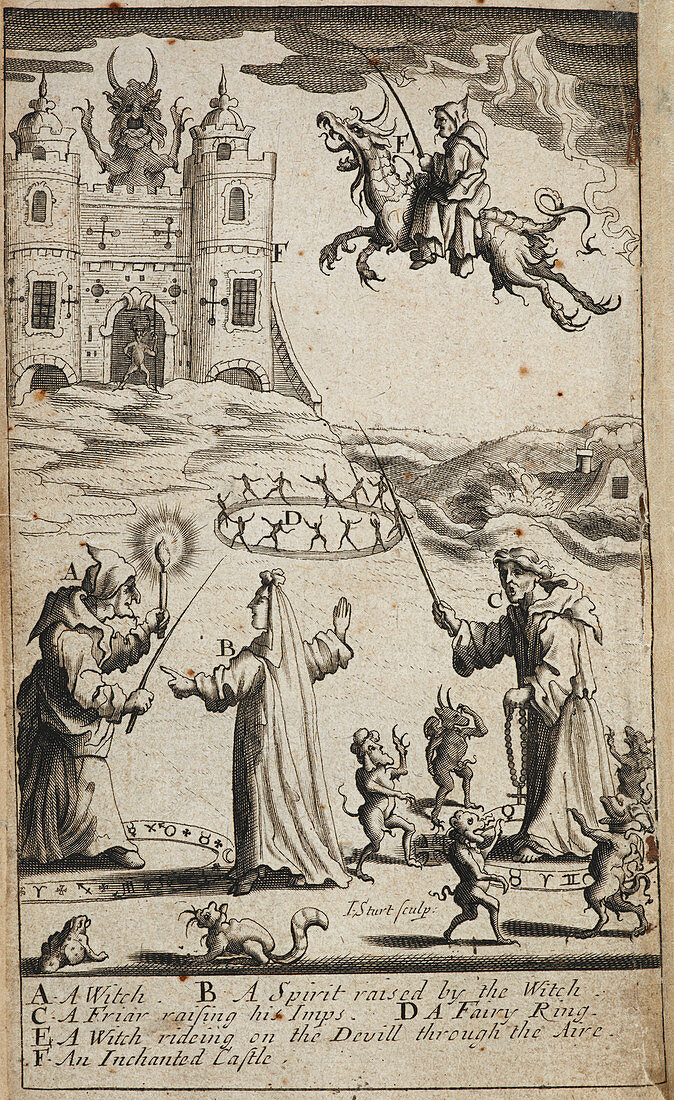 Witches and demonology,illustration