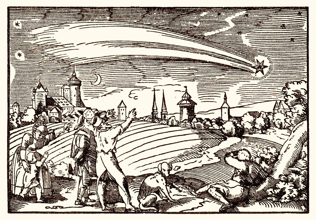 Great comet of 1577,illustration