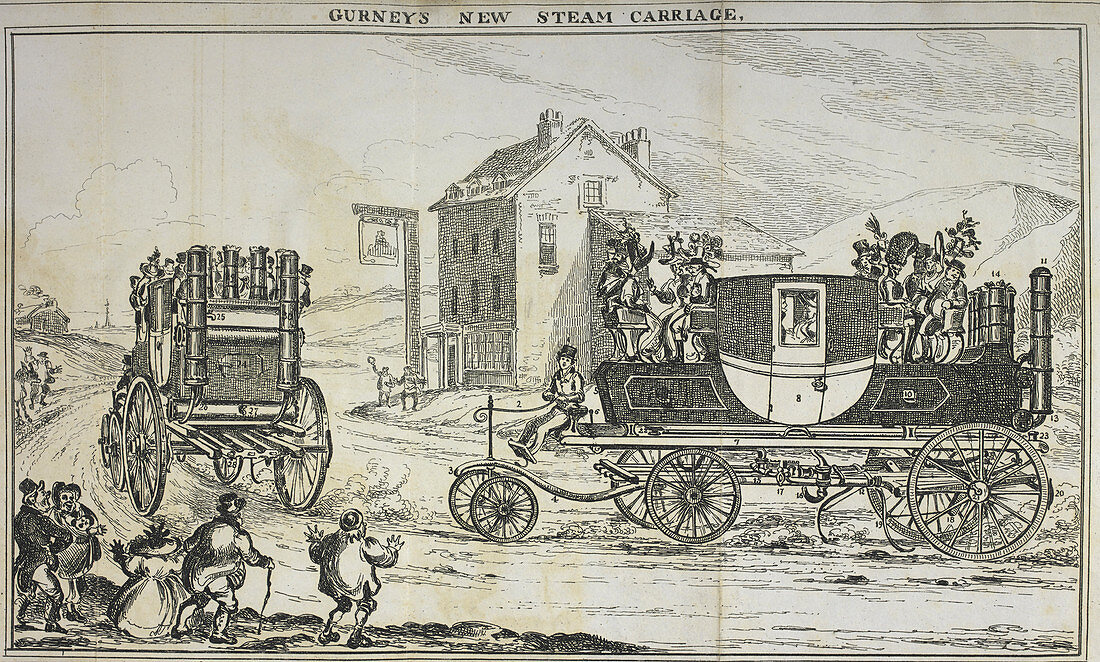 Gurney's steam carriage,illustration
