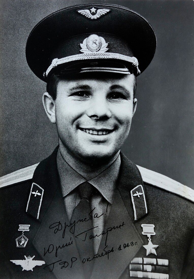 Signed photo of Yuri Gagarin