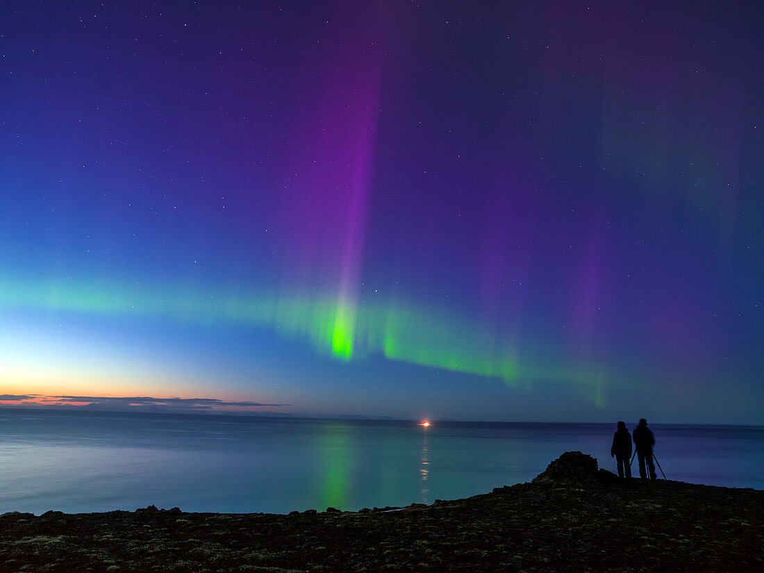 Aurora borealis,Iceland