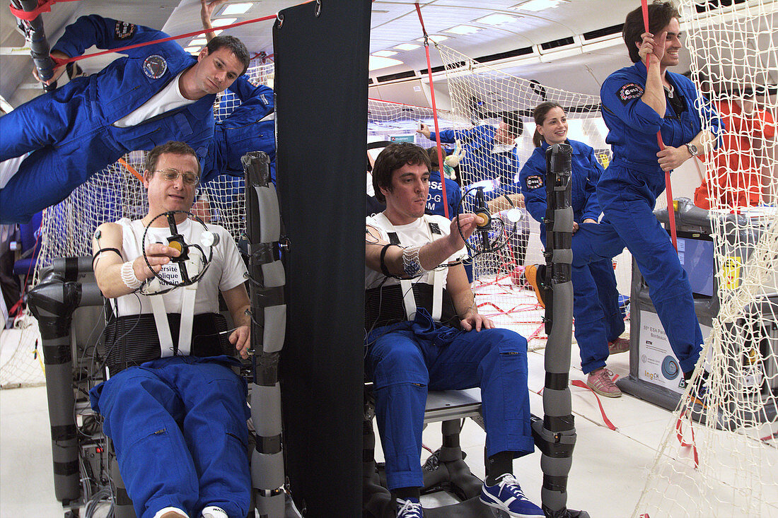 Astronauts training in free-fall