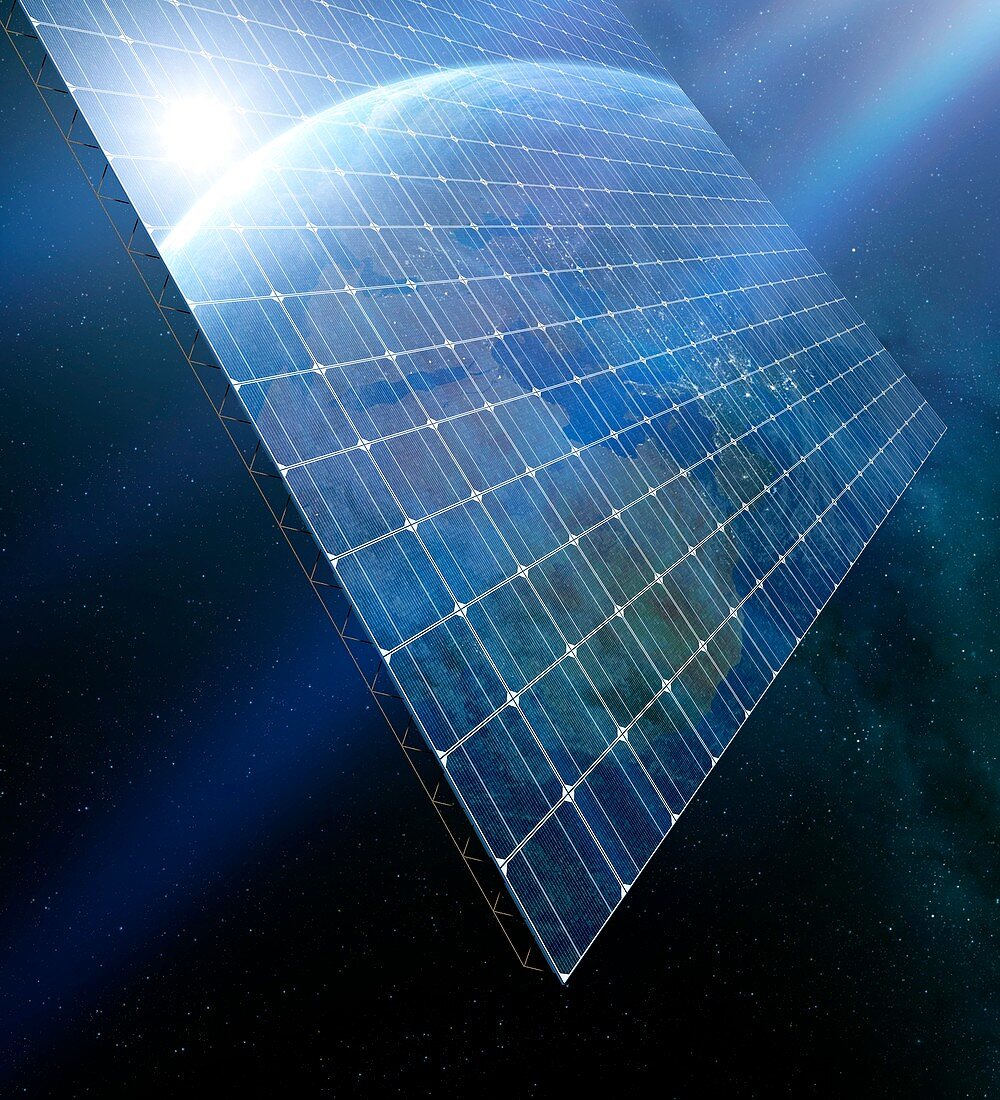 Space solar power station,illustration