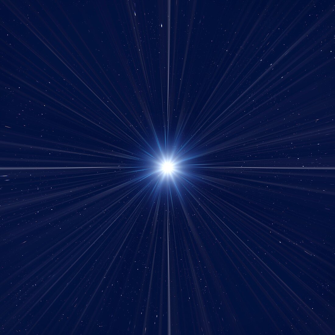 Bright star in space,illustration