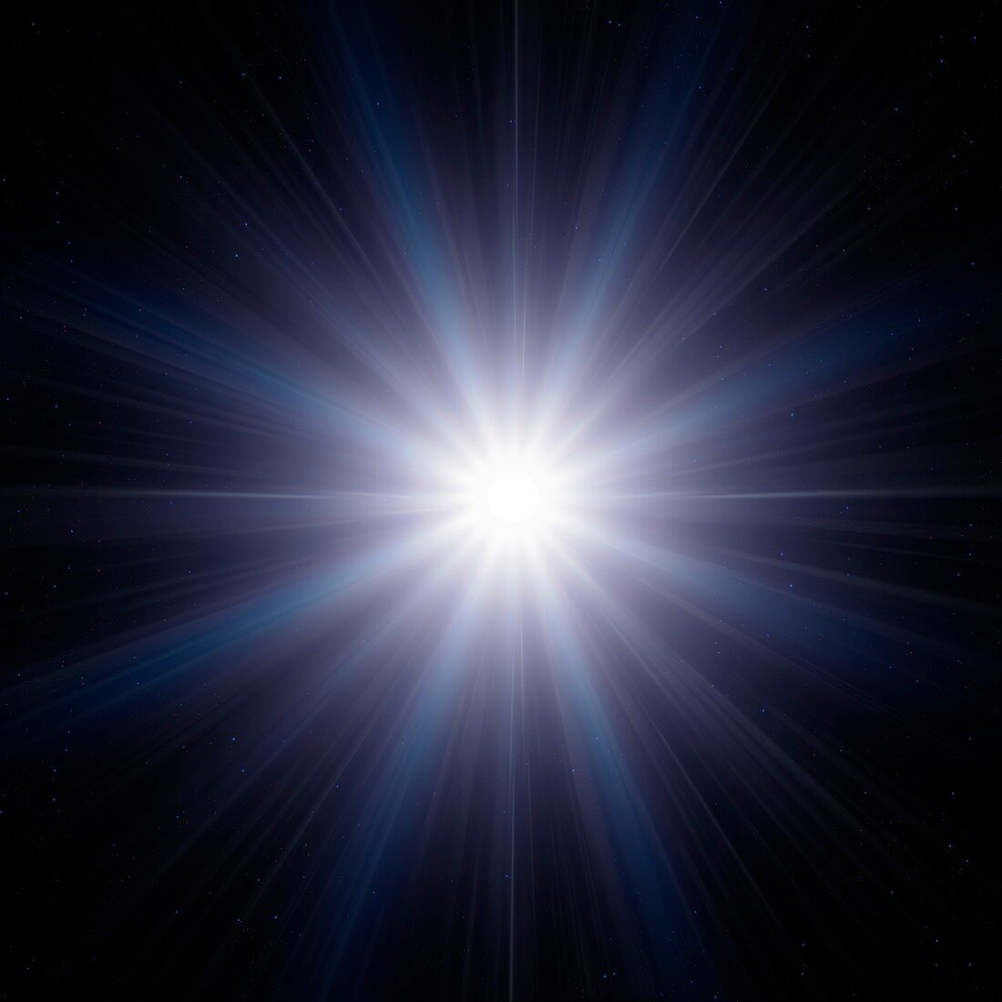 Bright star in space,illustration