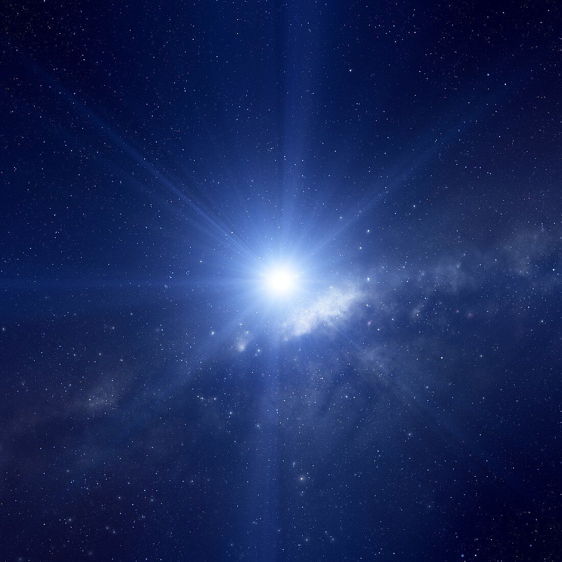 Bright star in the Milky Way