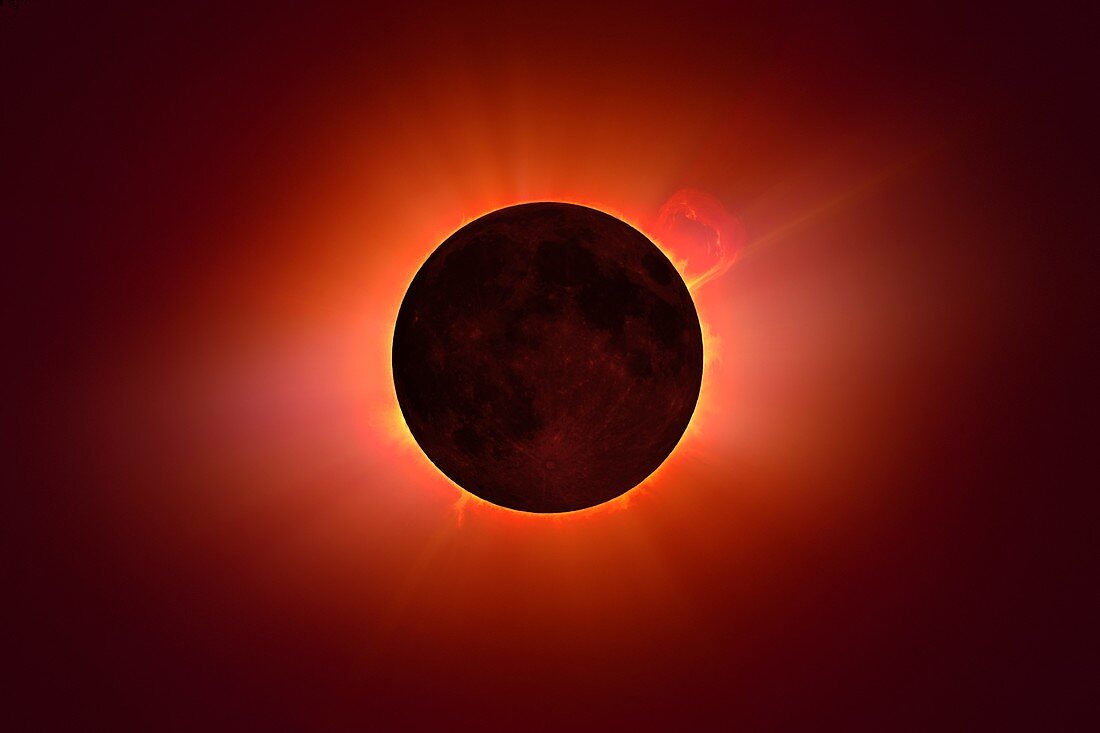 Total solar eclipse,illustration