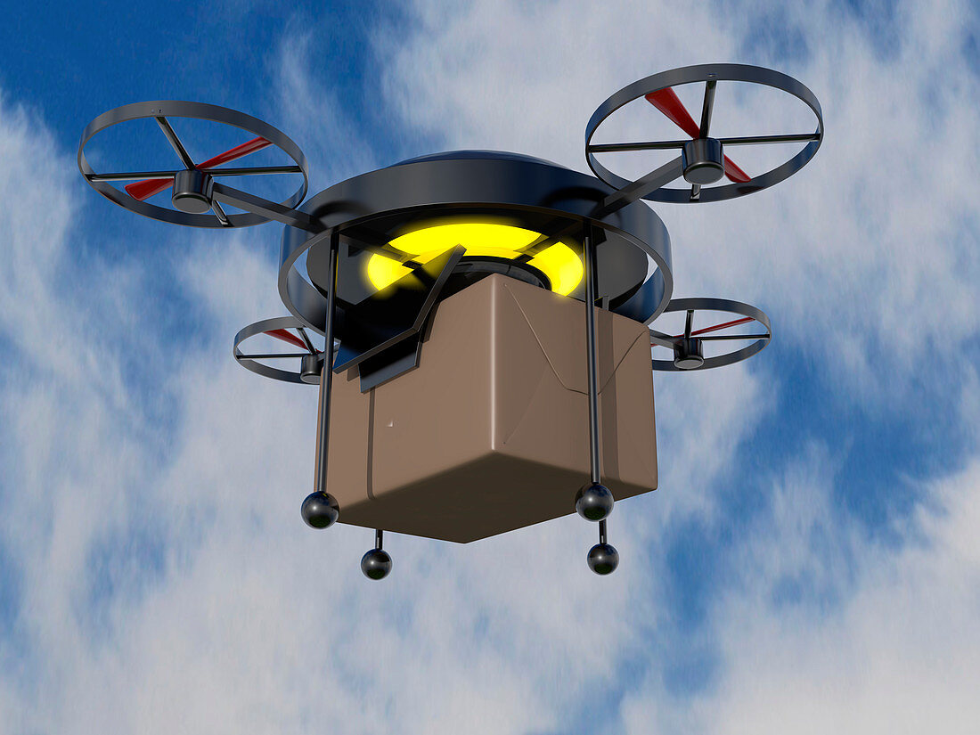 Delivery drone,illustration