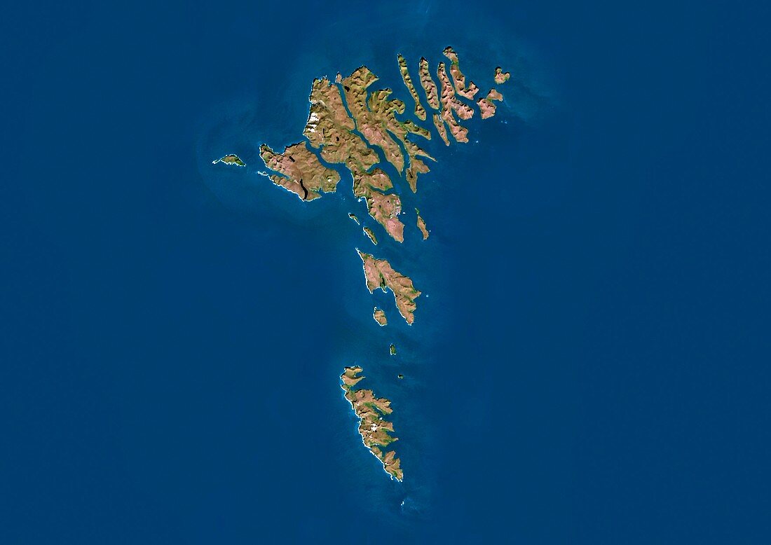 Faroe Islands,satellite image