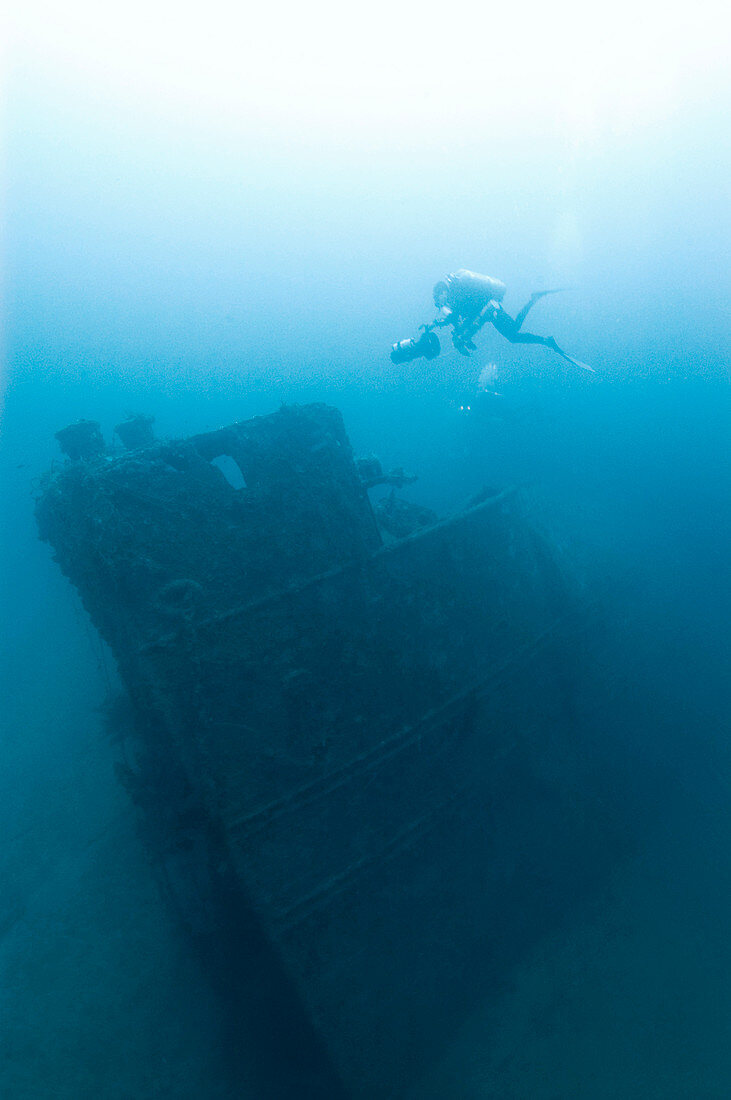 Diver at 'Northern Light' shipwreck