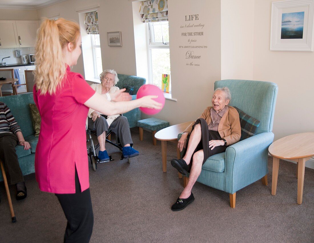 Care assistant with elderly women