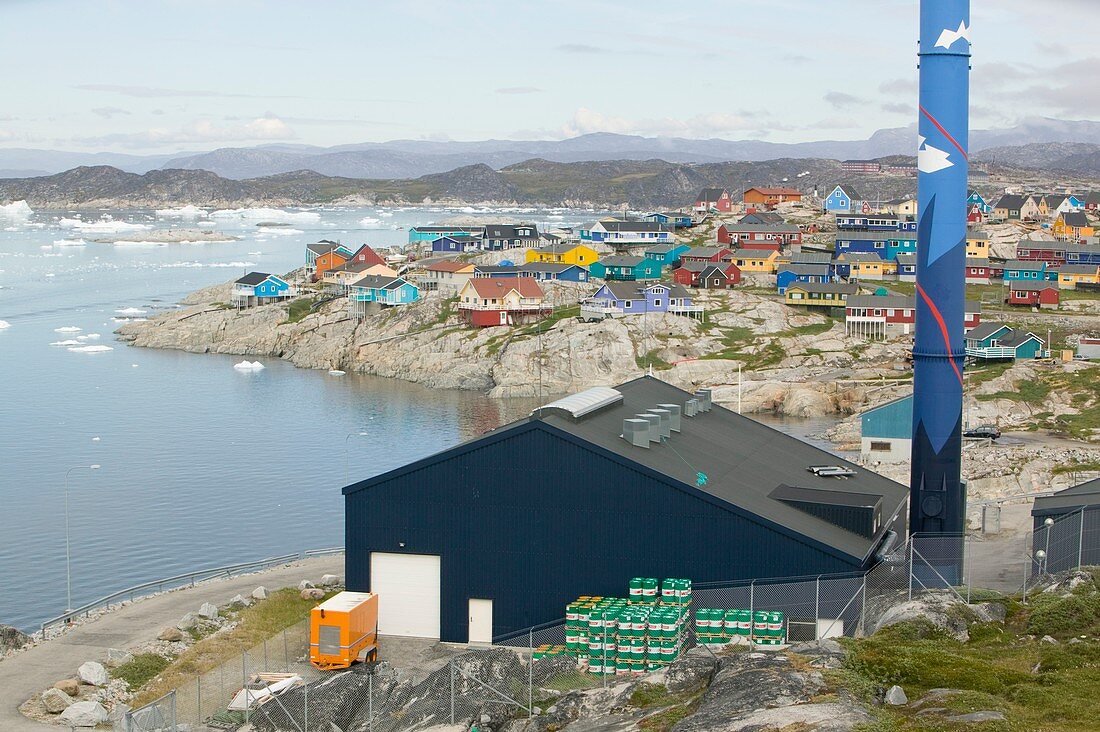 An oil fired power plant in Ilulissat