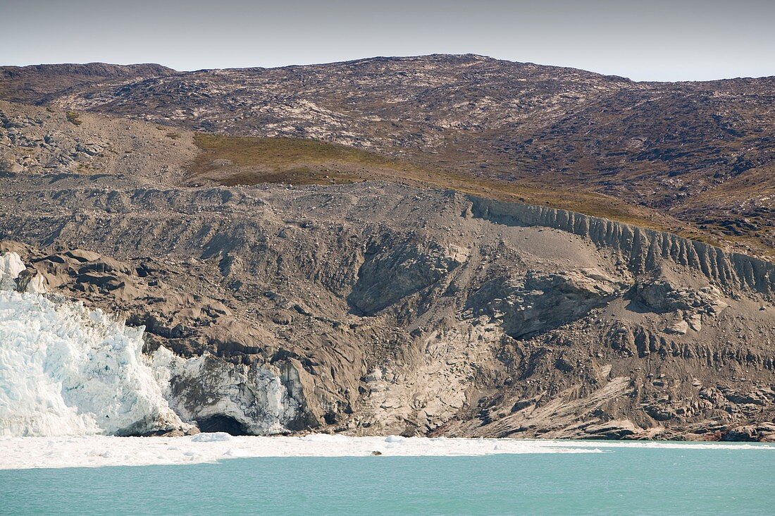 Moraine left by retreating glacier