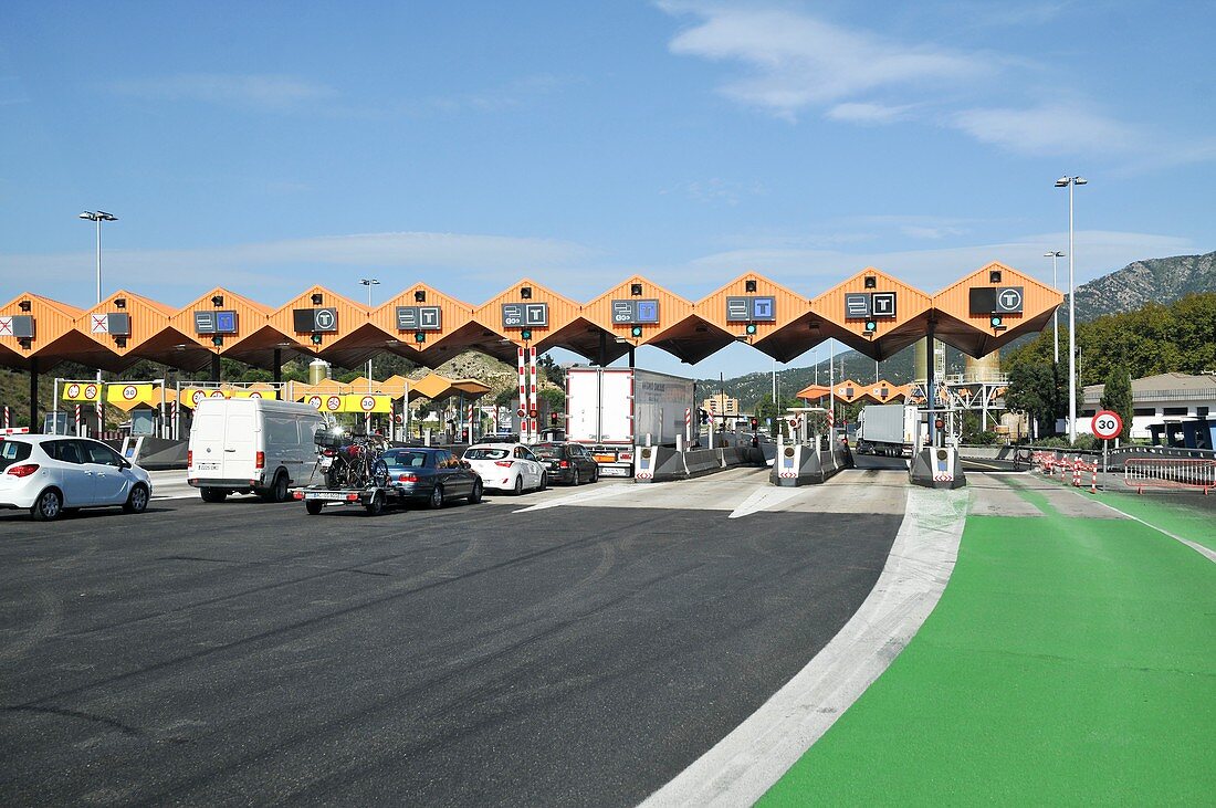 Spanish toll booths