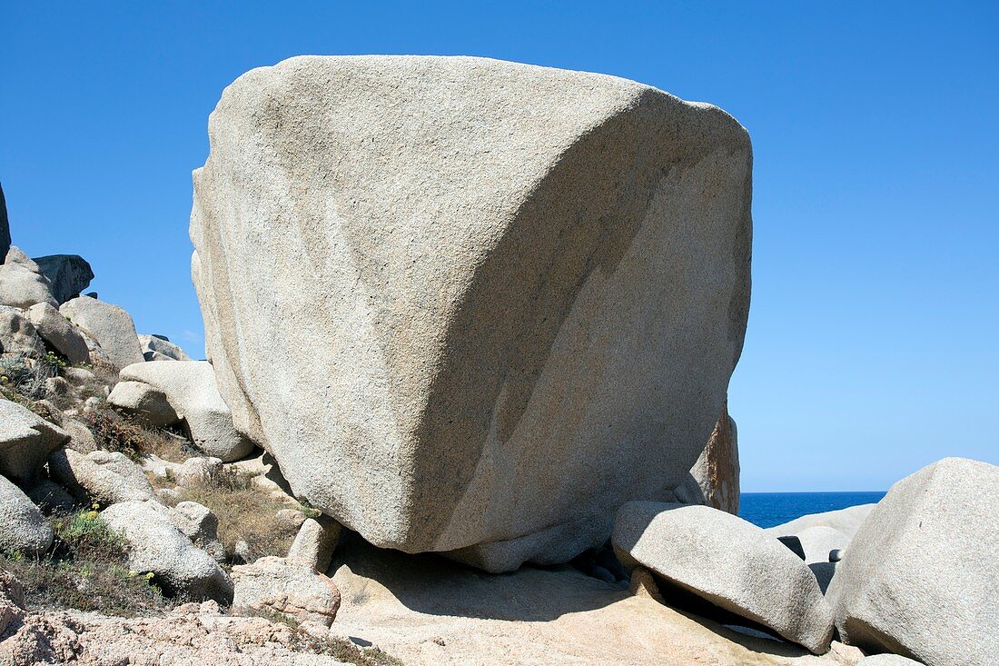 Granite boulder in Sardinia