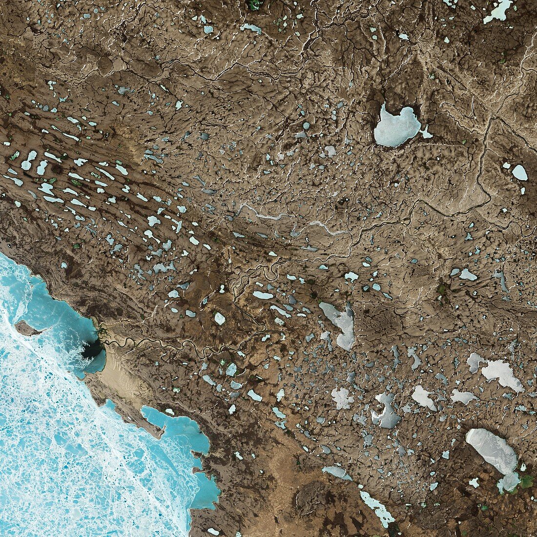 Victoria Island,Canada,satellite image
