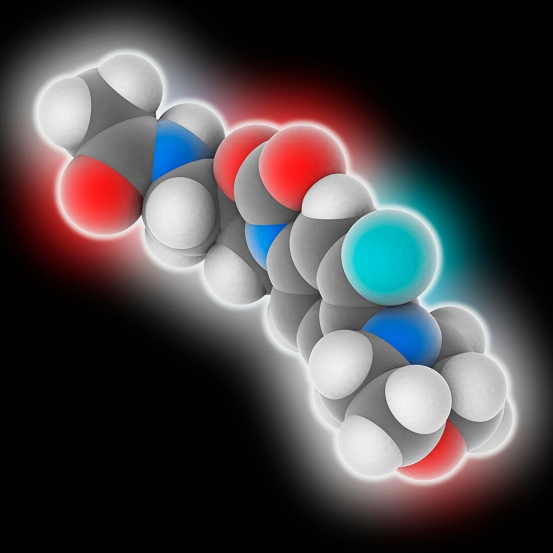 Linezolid drug molecule
