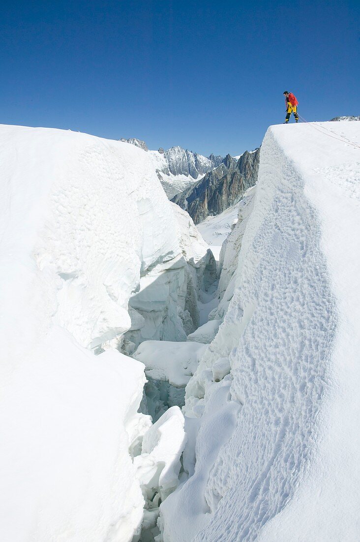 Crossing the Vallee Blanche,France