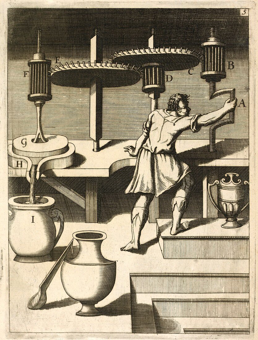 Mechanical cogs,17th century