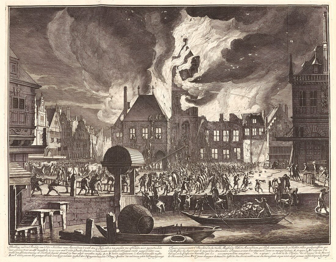 Fire in Amsterdam,17th century