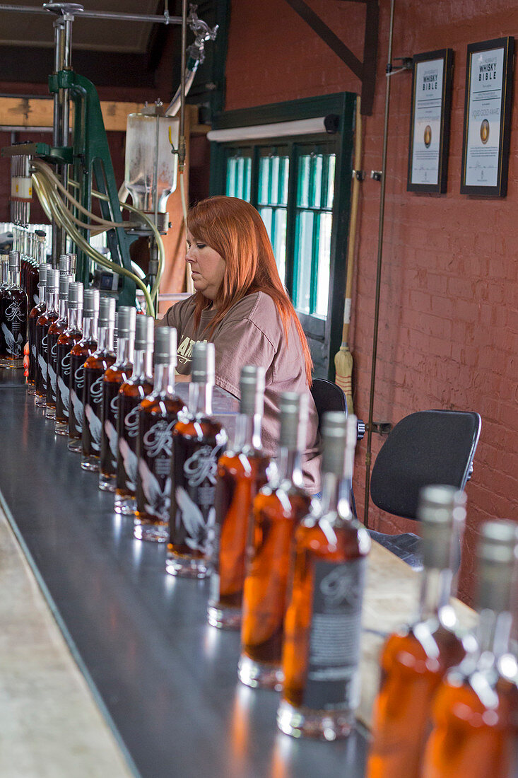 Bourbon bottling production line