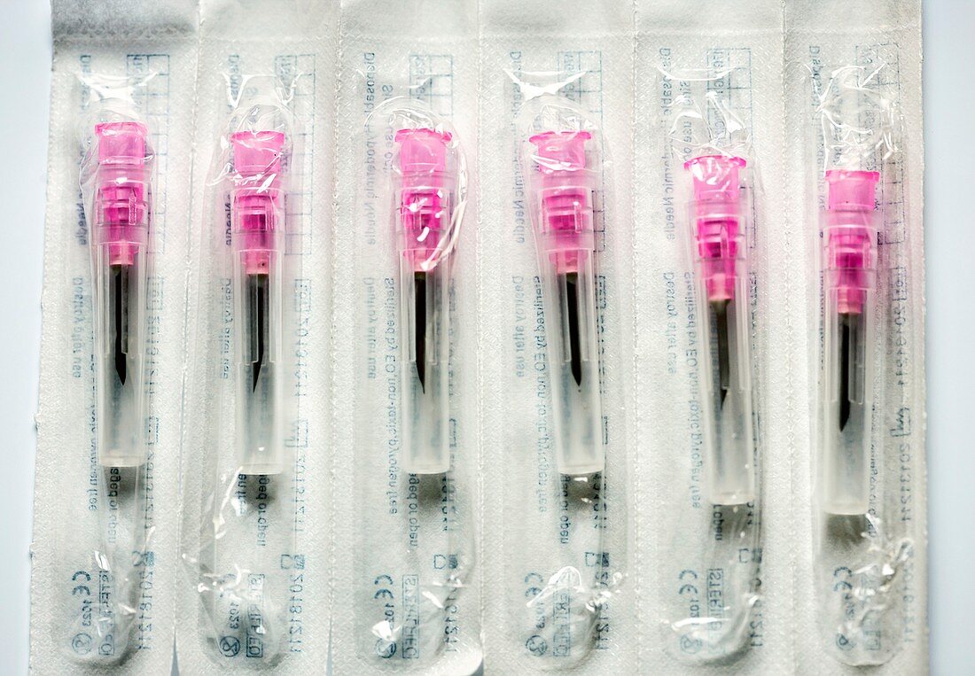 Disposable hypodermic single-use needles