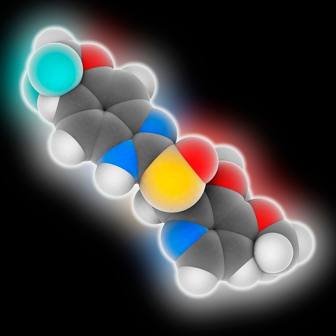 Pantoprazole drug molecule