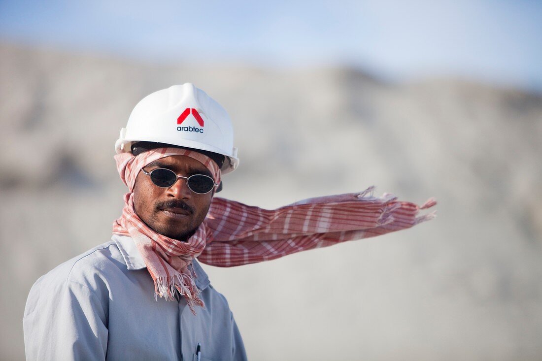 Arab workers working
