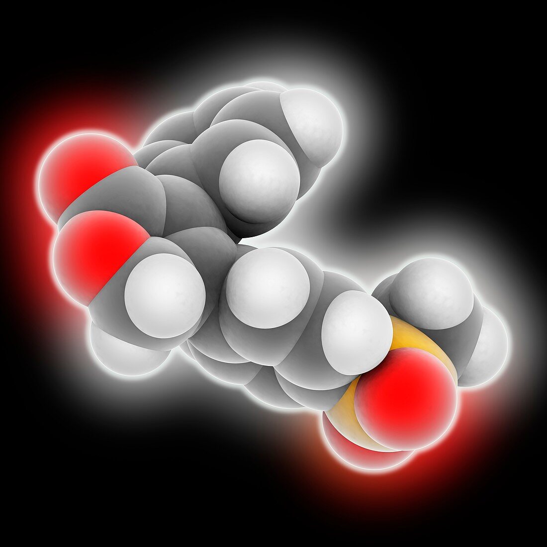 Rofecoxib drug molecule