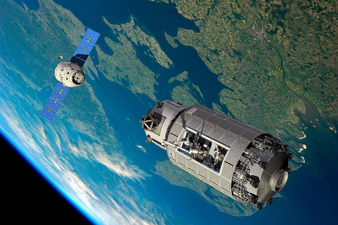 Orbital maintenance docking,artwork