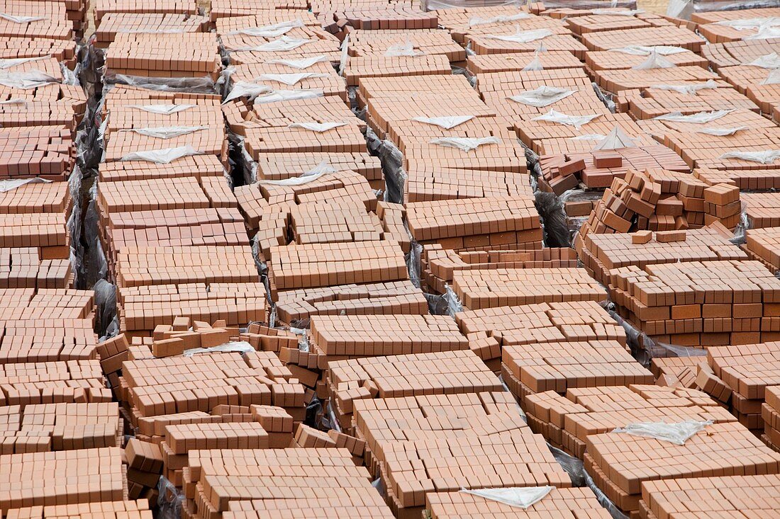 Bricks on a building site in Hong Kong