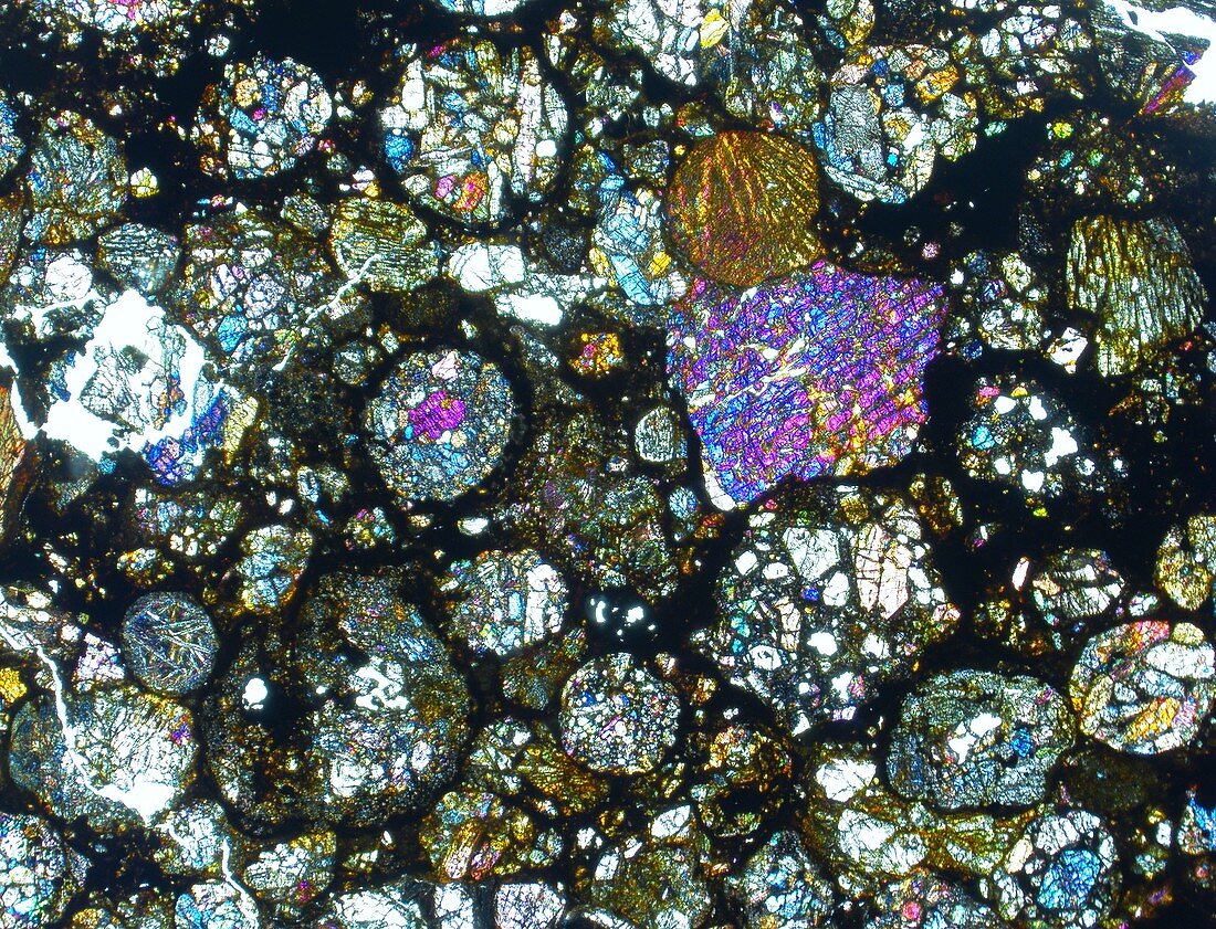 Meteorite JaH 055,light micrograph