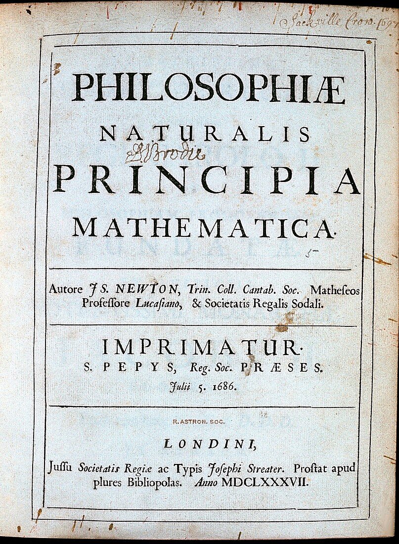 Title page of Principia Mathematica