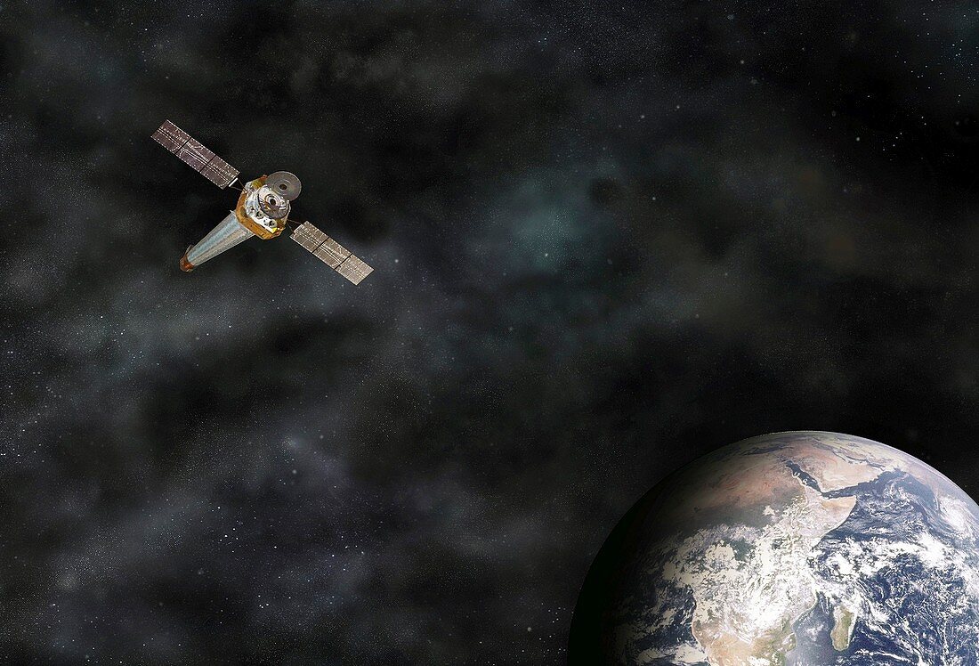 Chandra in orbit,illustration