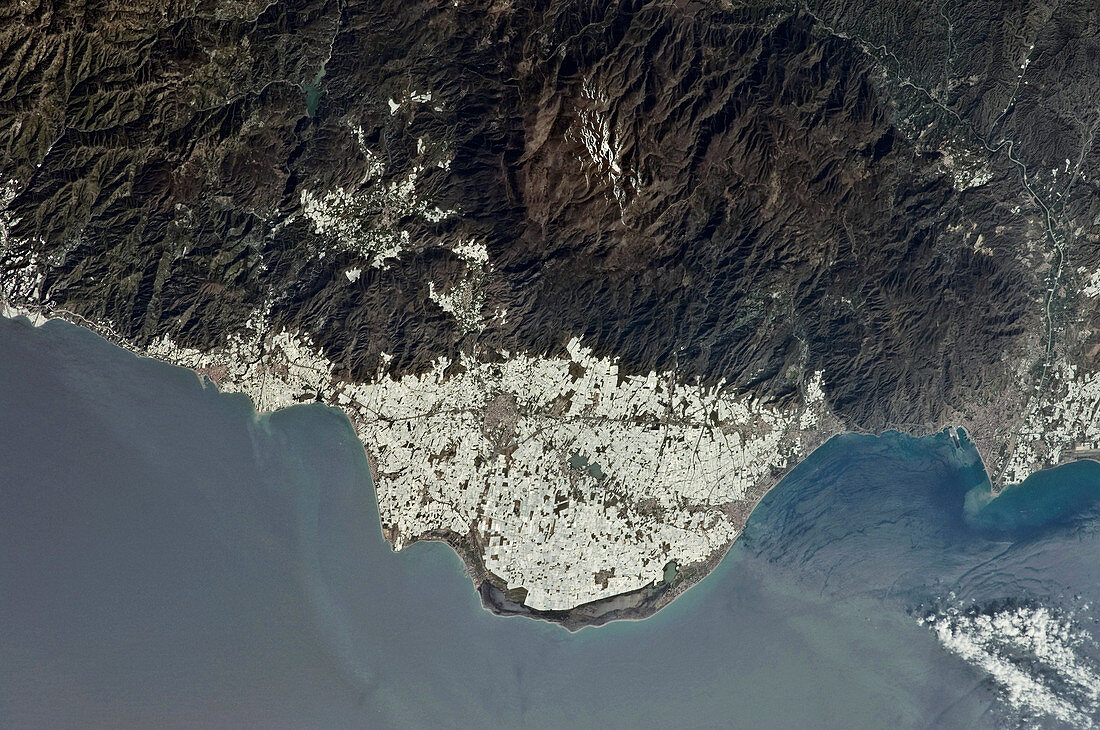 Polytunnels,Spain,ISS photograph