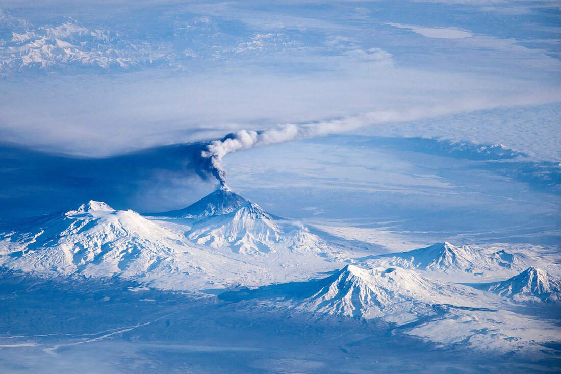 Klyuchevskoy volcano astronaut photograph