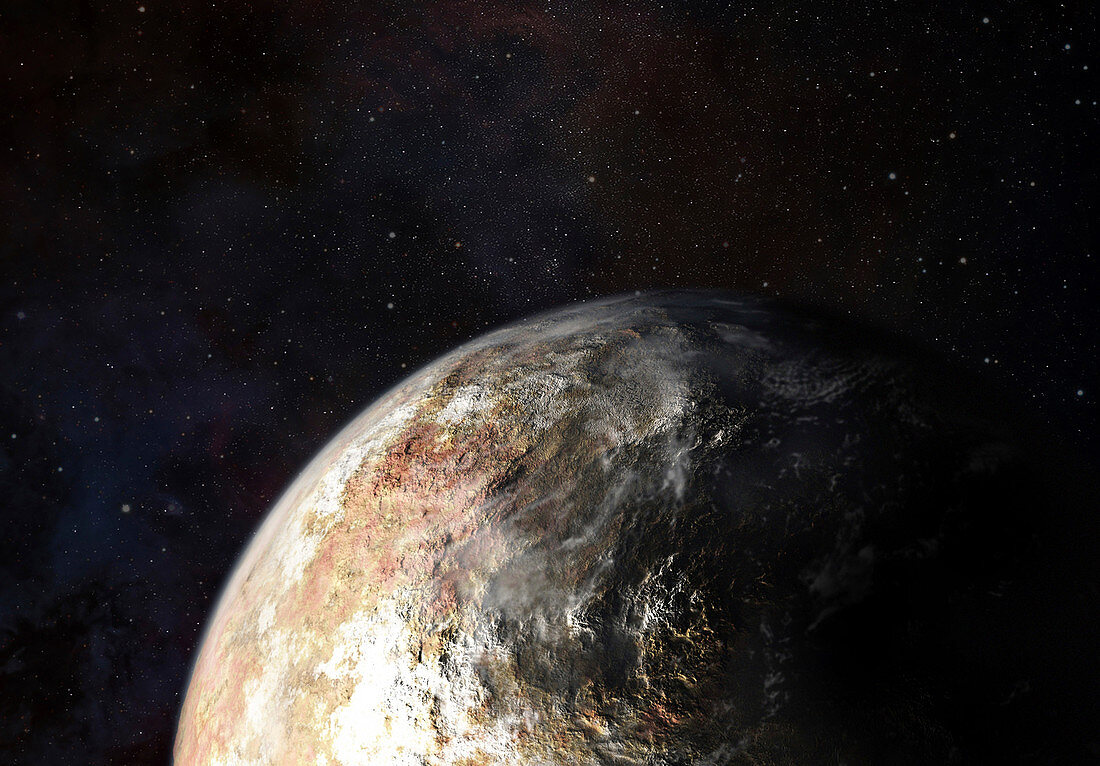 Clouds on Pluto,illustration