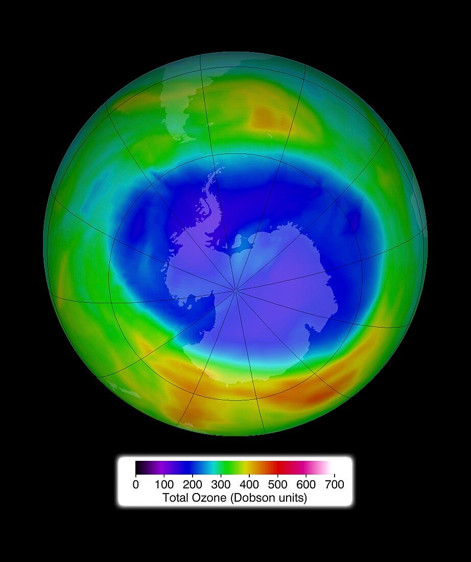 Antarctic ozone concentrations,Sep. 2014