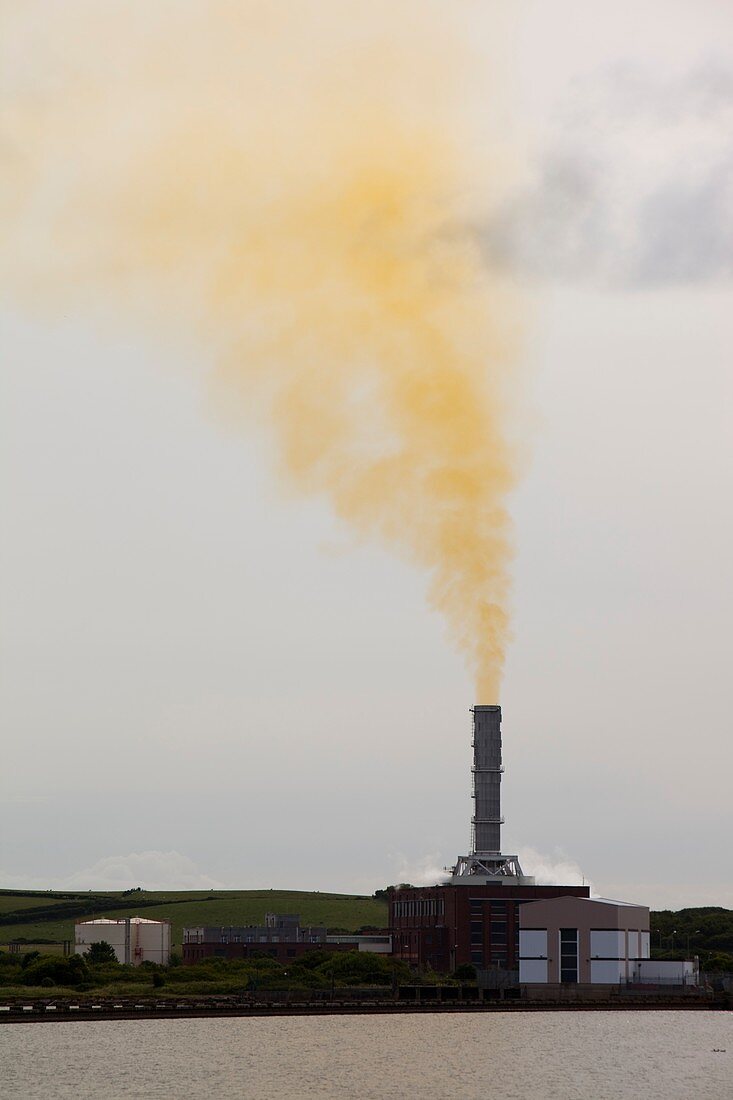 Emissions from a gas fired power plant
