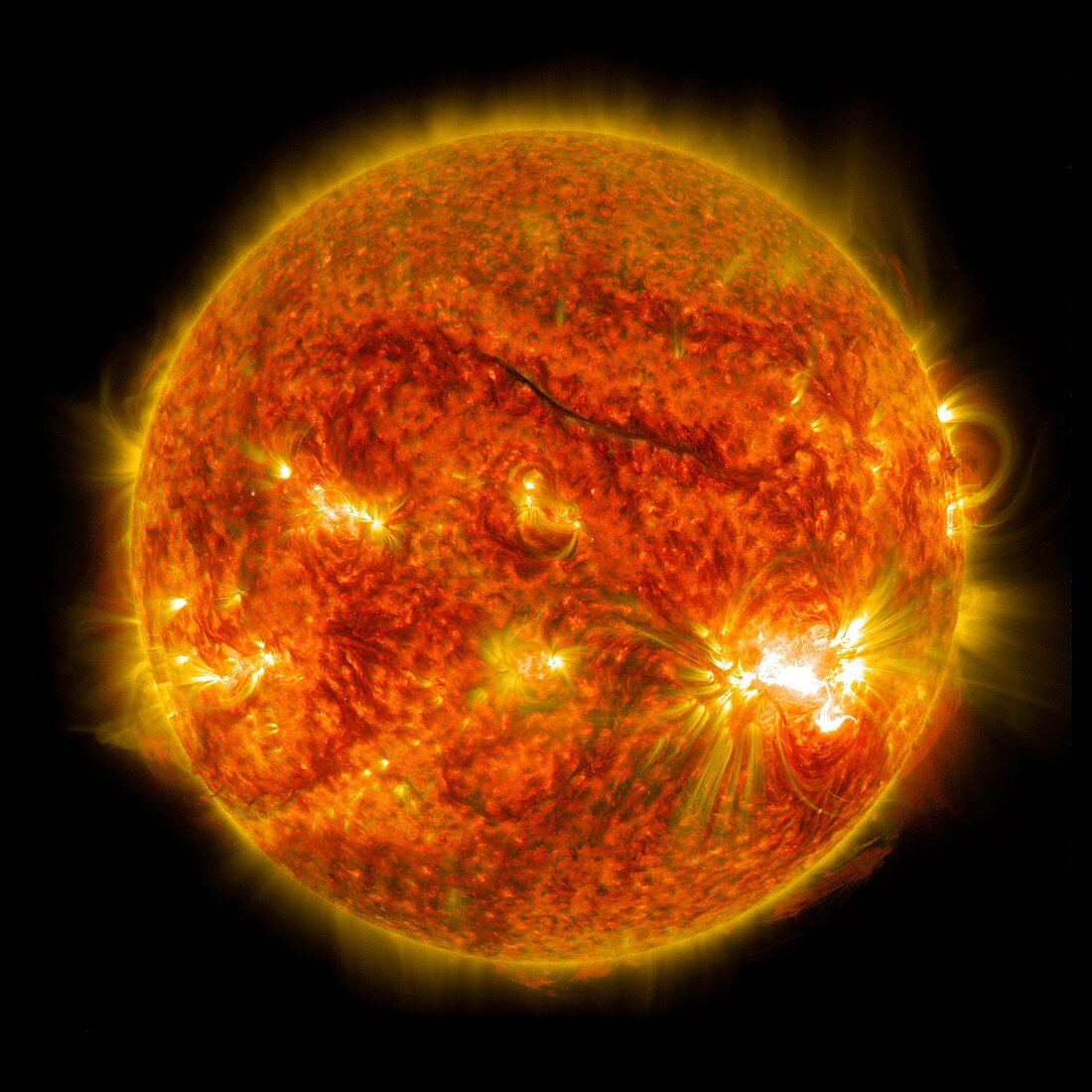 X2-class solar flare,SDO image