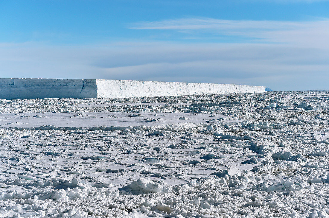 Antarctic iceberg and sea ice