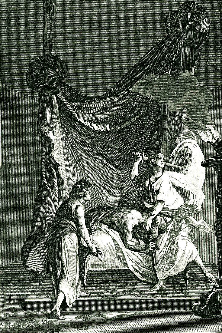 Judith beheading Holofernes,illustration