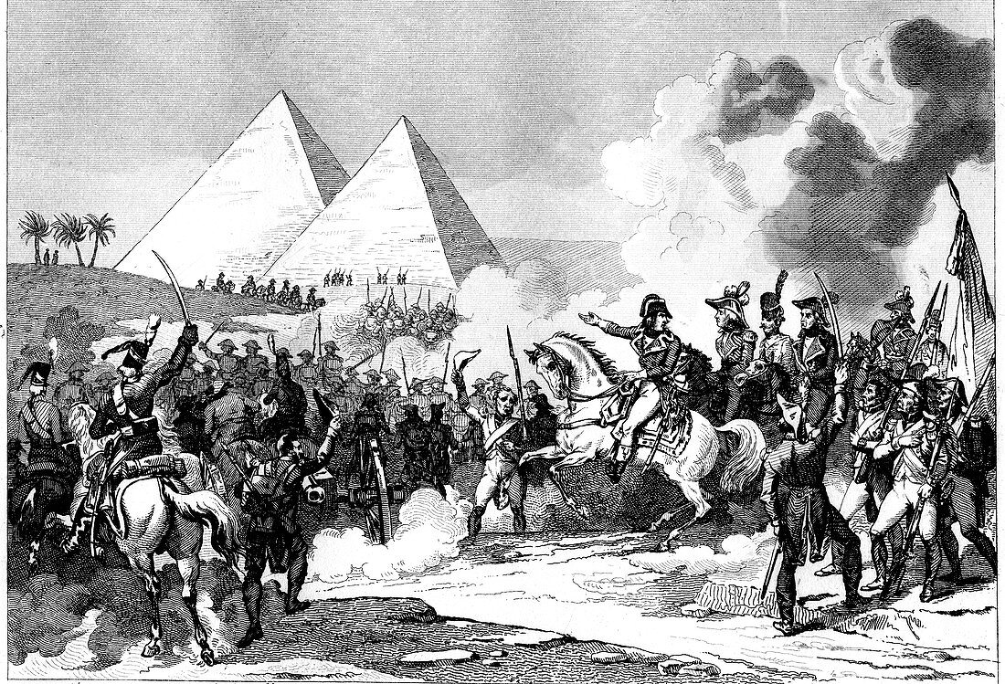 Napoleon in Egypt,19th C illustration