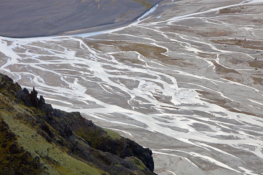 Morsardalur meltwater river,Iceland