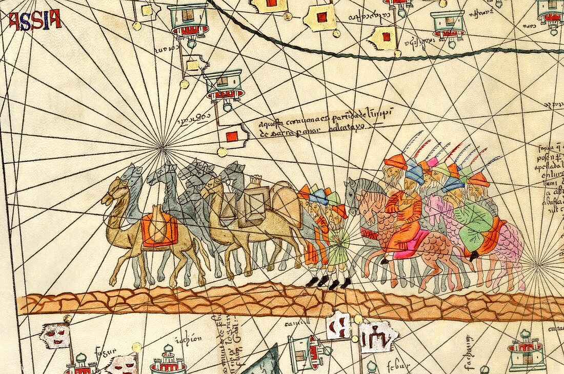 Marco Polo,14th-century Catalan Atlas