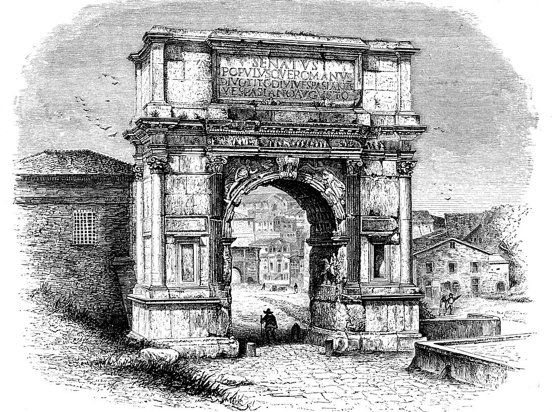 Arch of Titus,Rome,illustration