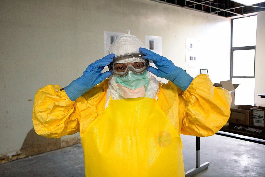 Ebola care training exercise